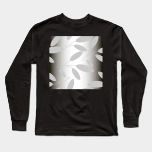 Holographic Leaves Vector Pattern Seamless Long Sleeve T-Shirt